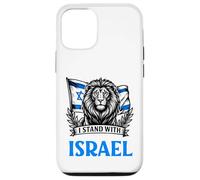 Carcasa para iPhone 12/12 Pro I Stand with Israel Hebreo Lion Flag Design
