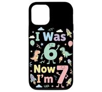 Carcasa para iPhone 12/12 Pro I Was 6 Now I'm 7 Cute 7th Birthday Party Fun Girls Boys Kid
