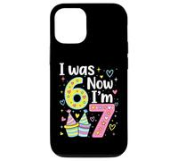 Carcasa para iPhone 12/12 Pro I Was 6 Now I'm 7 Funny 7 Years Old Birthday Kids Party