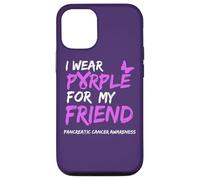 Carcasa para iPhone 12/12 Pro I Wear Purple for my Friend Pancreatic Cancer Awareness