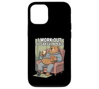 Carcasa para iPhone 12/12 Pro I Work out So I Can Eat In Peace Funny Gym Motivación Cita