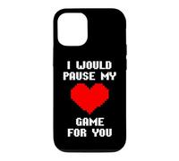 Carcasa para iPhone 12/12 Pro I Would Pause My Game For You Corazones De Píxeles Amor