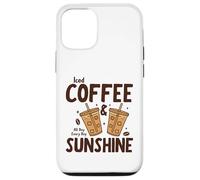 Carcasa para iPhone 12/12 Pro Iced Coffee & Sunshine Every Day All Day Funny Summer