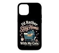 Carcasa para iPhone 12/12 Pro I'D Rather Stay Home with My Cats