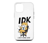 Carcasa para iPhone 12/12 Pro IDK I Just Work Here Cat Coffee Trabajador de Oficina