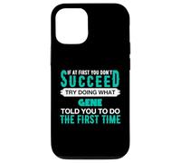 Carcasa para iPhone 12/12 Pro If At First Try Doing What Gene Camiseta Nombre Gene