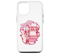 Carcasa para iPhone 12/12 Pro Ilustración de Cabina de Soldado de corazón Dulce con Cinta y Caramelo