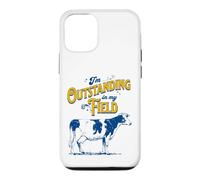 Carcasa para iPhone 12/12 Pro I'm Outstanding In My Field Cow Pun for Farmers Dad Joke