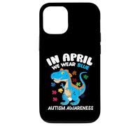 Carcasa para iPhone 12/12 Pro In April We Wear Blue Autism Awareness Month Dinosaur T-Rex