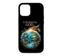 Carcasa para iPhone 12/12 Pro In The Beginning God... Earth Genesis 1:1 Bible Verse Nature