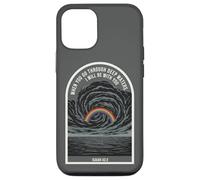 Carcasa para iPhone 12/12 Pro Isaías 43 2 Verso de la Biblia de fe Cristiana Rainbow Deep Waters