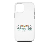 Carcasa para iPhone 12/12 Pro Isaías 6:8 Hineni Shelacheni Hebreo Aquí Estoy Enviarme Flor
