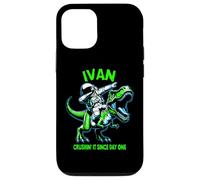 Carcasa para iPhone 12/12 Pro Ivan Crushin' It Since Day One Astronauta Dinosaurio Dibujos Animados