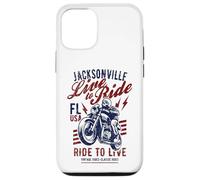 Carcasa para iPhone 12/12 Pro Jacksonville Florida - Cráneo de Motocicleta con diseño Vintage