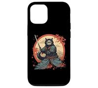 Carcasa para iPhone 12/12 Pro Japanese Art Cat Ninja Ukiyo-e Anime Samurai Cat Camiseta