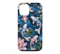 Carcasa para iPhone 12/12 Pro Japanese Transgender Koi Fish Stained Art Trans Lotus Pond