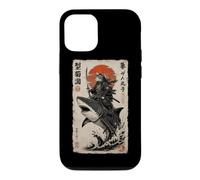 Carcasa para iPhone 12/12 Pro Japonés Ninja Cat Riding Shark Cat Warrior Ninja Lover