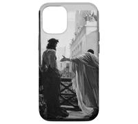 Carcasa para iPhone 12/12 Pro Jesucristo Arrestado Poncio Pilato Pintura Bíblica Negro