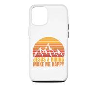 Carcasa para iPhone 12/12 Pro Jesus and Hiking Make Me Happy Fun para Excursionistas Unisex