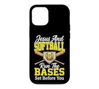 Carcasa para iPhone 12/12 Pro Jesus and Softball Run The Bases Set Before You