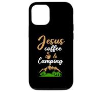Carcasa para iPhone 12/12 Pro Jesus Coffee and Camping Cafeine Barista Camp Lover