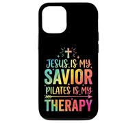 Carcasa para iPhone 12/12 Pro Jesus Is My Savior Pilates Is My Therapy