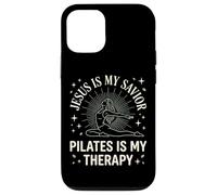 Carcasa para iPhone 12/12 Pro Jesus Is My Savior Pilates Is My Therapy