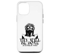 Carcasa para iPhone 12/12 Pro Jesús Tu Voluntad Hágase Verso de la Biblia Católica Mateo 6 10