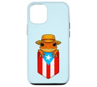 Carcasa para iPhone 12/12 Pro Jibaro Coqui Frog Puerto Rico Bandera Boricua Pocket Borinquen