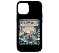 Carcasa para iPhone 12/12 Pro Jigokudani Snow Onsen Monkeys Nagano Park Japón Souvenir