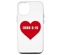 Carcasa para iPhone 12/12 Pro John 3:16 God So Loved The World Bible Verse Reference Heart