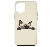 Carcasa para iPhone 12/12 Pro Judging You Silently Ragdoll Ojos Azules Asoma