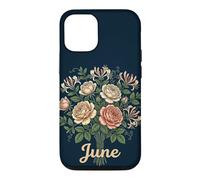 Carcasa para iPhone 12/12 Pro June Birth Flower Rose & Honeysuckle Floral Cute Birthday