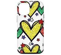 Carcasa para iPhone 12/12 Pro Juneteenth Graphic For Black Women Red Yellow Green Heart