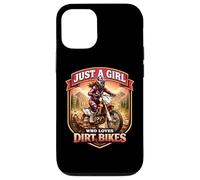 Carcasa para iPhone 12/12 Pro Just A Girl Who Loves Dirt Bikes Rider Motocross Motorbike