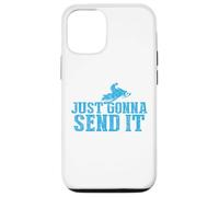 Carcasa para iPhone 12/12 Pro Just Gonna Send It Snowmobile Snow Trineo Invierno Montaña Regalo
