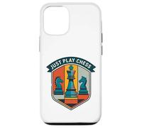 Carcasa para iPhone 12/12 Pro Just Play Chess Retro Juego de Mesa Amantes Jugador de ajedrez