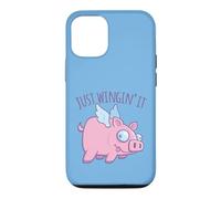 Carcasa para iPhone 12/12 Pro Just Wingin' It Derpy Flying Pig
