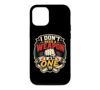 Carcasa para iPhone 12/12 Pro Karate Artes Marciales Dojo Black Belt Fighter