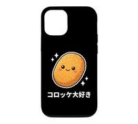 Carcasa para iPhone 12/12 Pro Kawaii Japonés Korokke Lover Crujiente Croqueta Comida Arte