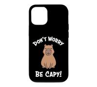 Carcasa para iPhone 12/12 Pro Kawaii Kids Boys Don't Worry Be Capy Meme Lover Capybara