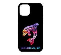 Carcasa para iPhone 12/12 Pro Ketchikan Alaska SE Nativo Americano Indio Orca Asesino Ballena