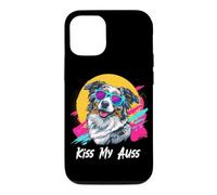 Carcasa para iPhone 12/12 Pro Kiss My Auss 80s 90s Blue Merle Australian Shepherd Lover