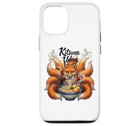 Carcasa para iPhone 12/12 Pro Kitsune Udon Zorro japonés de Nueve Colas Comiendo Fideos Ramen