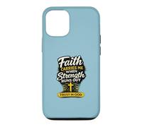 Carcasa para iPhone 12/12 Pro La fe me sostiene Cuando se agotan Las Fuerzas Diseño Cristiano