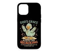 Carcasa para iPhone 12/12 Pro La Gracia de Dios me Mantiene cuestionando Pato Cristiano