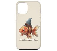 Carcasa para iPhone 12/12 Pro La mentalidad es Todo pez Dorado de tiburón Motivacional