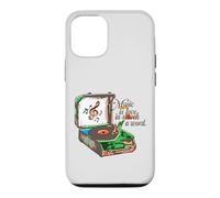 Carcasa para iPhone 12/12 Pro La música es Amor en Busca de una Palabra Tocadiscos Vintage