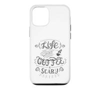 Carcasa para iPhone 12/12 Pro La Vida sin café da Miedo Cita Adicto a la cafeína Humor