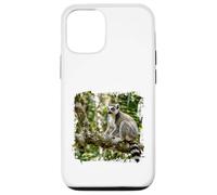 Carcasa para iPhone 12/12 Pro Lémur Vida Silvestre Animal Selva Bosque Árbol Rama Tropical